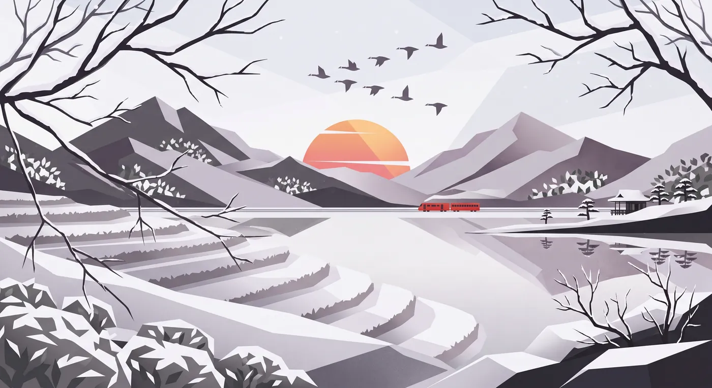 大雪的節氣插畫