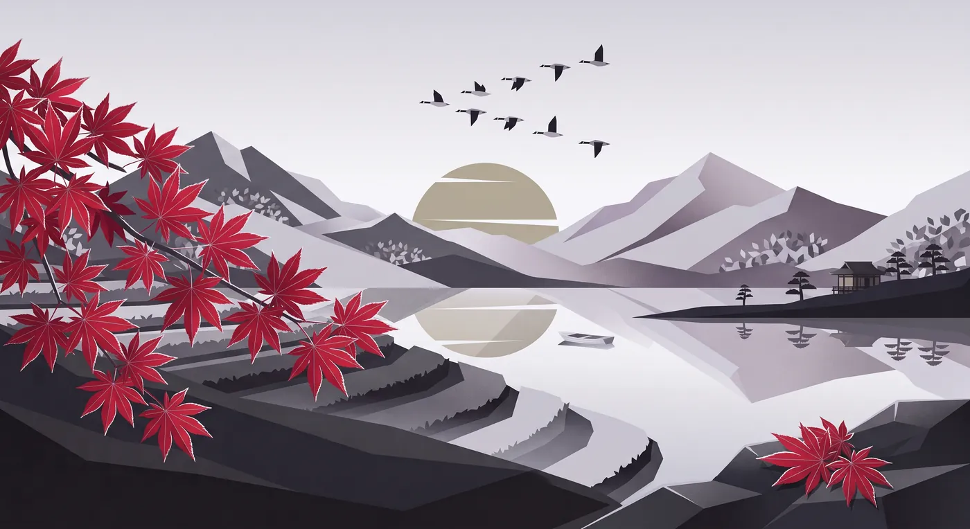 霜降的節氣插畫